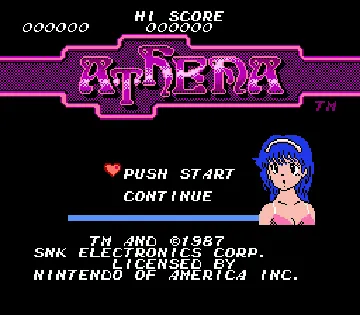 Athena (USA) screen shot title